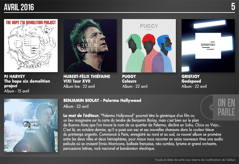 Albums &agrave; venir E