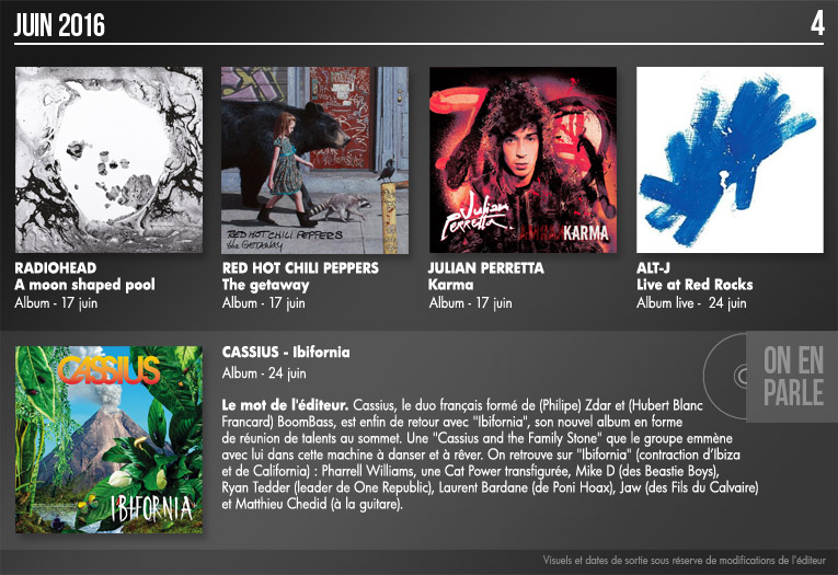 Albums &agrave; venir D